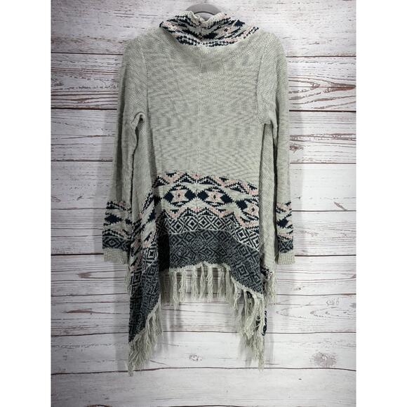 Double Zero Women's Knit Open Front Fringe Cardigan Size Medium - Picture 9 of 13